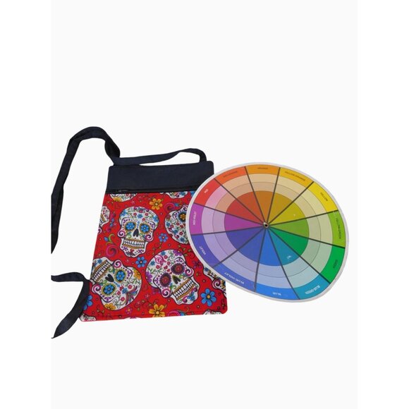 Handcrafted Crossbody Bag With Sugar Skull Pattern - Picture 8 of 8